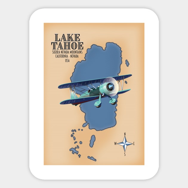 Lake Tahoe Sierra Nevada USA Sticker by nickemporium1